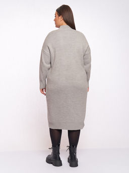 Серое вязаное платье PP91566GRY24 - Артесса фото 6