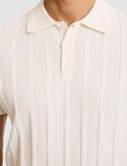 Ekru Slim Fit Pamuk Kar___ml_ Polo Yaka Triko T-shirt