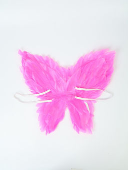 Крылья бабочки из пера, цвет розовый 45?45