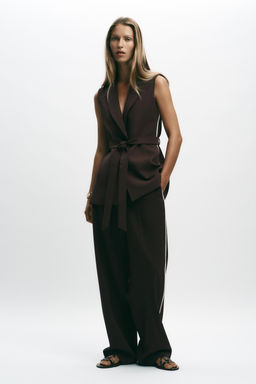 LONG WAISTCOAT WITH SIDE STRIPE
