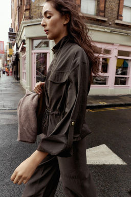 SAFARI JACKET WITH DRAWSTRING - Zara фото 6