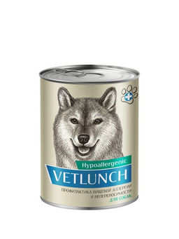 Vetlunch конс. д/соб. профилактика пищевой аллергии и непереносимости 340 г. 1/12