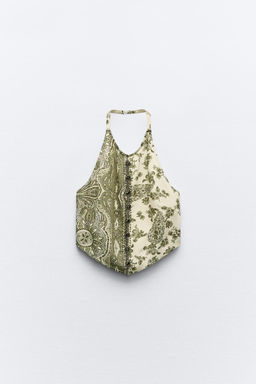 HALTER TOP WITH BEADING - Zara фото 5