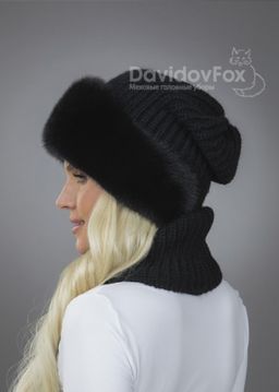 Комплект Ника экомех трикотаж блэк манишка