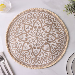 Цена за 4 шт. Салфетка сервировочная на стол Доляна «Милли», d=38 см, белая