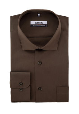 Сорочка мужская длинный рукав GREG 540/119/BR_V