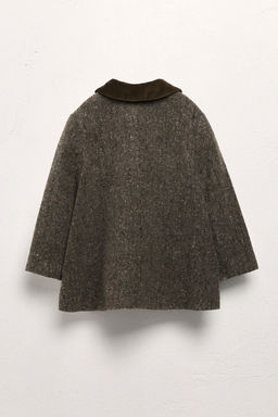 AGES 6-10 / VELVET PETER PAN COLLAR COAT WITH WOOL - LIMITED EDITION - Zara фото 2