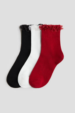 Pack de 3 calcetines con ribete sobrehilado