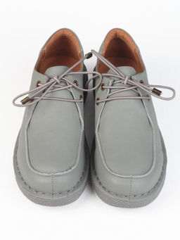 01-D7583-2 GRAY Ботинки демисезонные женские (натуральная кожа)