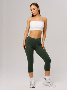 Трикотажные женские бриджи LINGEAMO темно-зеленые КБ-24 (12) фото 14