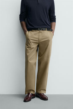 STRAIGHT-LEG CHINO TROUSERS - Zara фото 2
