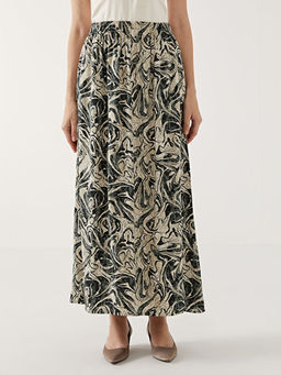 Beli Lastikli Desenli Kad?n Etek