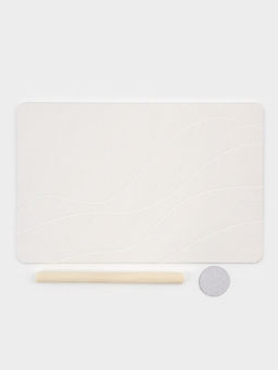 Коврик из диатомитового камня SAVANNA, 40×60 см, толщина 1 см, белый