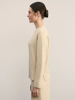 Джемпер со швом по центру с круглой горловиной / Zarina  фото 4