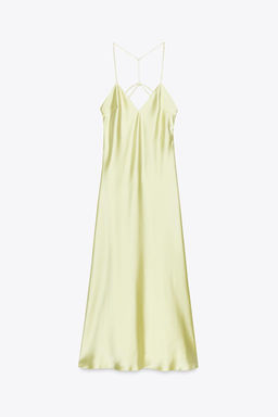 SATIN MIDI DRESS WITH STRAPS ON THE BACK - Zara фото 13