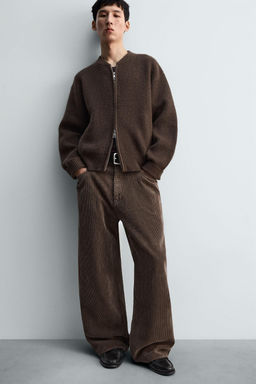 PANTAL?N RELAXED FIT PANA / Marr?n - Zara фото 6
