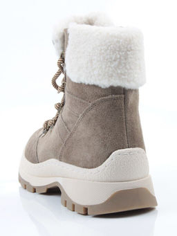 04-PAAG97-1Z KHAKI Ботинки зимние женские (натуральная замша, 100% шерсть)