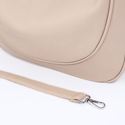 Сумка-мешок на молнии, наружный карман, длинный ремень, цвет бежевый - Simaland фото 6