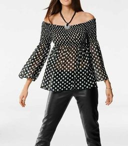 Блузка, черная