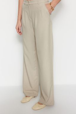 Vizon Wide Leg/Genis Paca Pilili Dokuma Pantolon TWOAW22PL0475