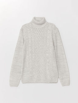 Bal?k?? Yaka Uzun Kollu Erkek Triko Kazak