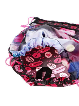 Мешок для обуви deVENTE на шнурке, с сеткой, принтом, размер 47×1×40 см, разноцветный