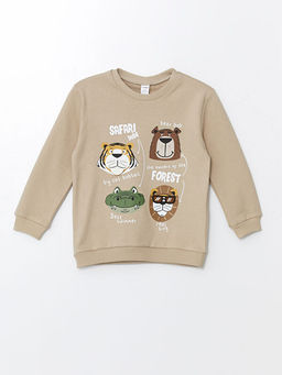 Bisiklet Yaka Erkek Bebek Sweatshirt