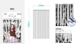 Праздничный занавес, дождик для фотозоны "Rain", silver (100*200 см)