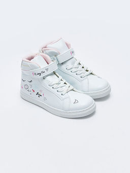 Bask?l? Ba?c?k C?rt C?rt ve Fermuarl? Bilek Boy K?z ?ocuk Spor Ayakkab?