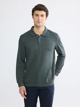 Polo Yaka Erkek Sweatshirt