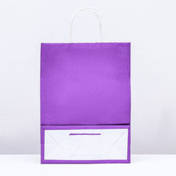 Цена за 10 шт. Пакет крафт Сиреневый, 24 х 10 х 32 см - UPAK LAND фото 2