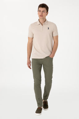 Erkek Koyu Haki Slim Fit Kanvas Pantolon Sepette S_rpriz _ndirim