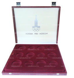 Коробка для монет номиналом 5 и 10 рублей Олимпиада-80 (б\у)