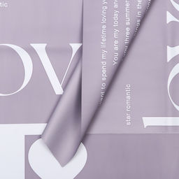 Цена за 20 шт. Пленка флористическая, Моя любовь 65мкм, пудра серая 58*58см