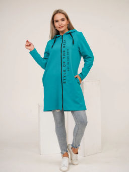 Кардиган женский, цвет бирюзовый