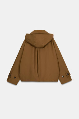 TRENCH CORTO WATER REPELLENT ZW COLLECTION / Tostado - Zara фото 8