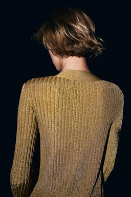 Glittery rib-knit cardigan - H&m фото 3