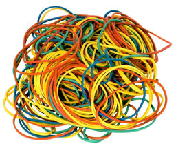 Резинка банковская INFORMAT 6 см ассорти 200 г