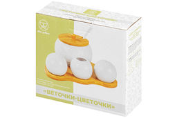 Набор 4 пр.-20*17*9 см Веточки-цветочки Сахарница+Вазочка под зуб.и набор для спец.2 пр.на бам.под - Elan gallery фото 11