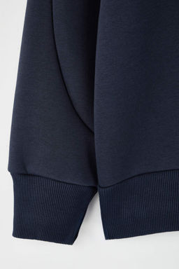 Teen Lacivert Kapusonlu ve Biye Detayl? Oversize/Genis Kal?p Orme Sweatshirt TWOAW26SW00107 - Trendyolmilla фото 6