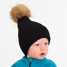 Шапка детская MINAKU, размер 44-46 (9 мес. - 1 год), чёрная
