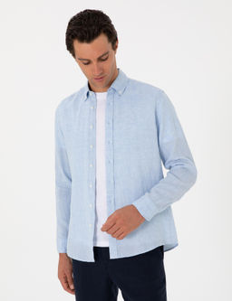 Mavi Regular Fit %100 Keten G_mlek