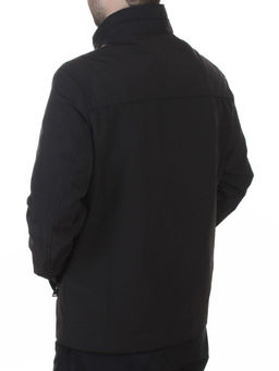 D-3019 BLACK Ветровка мужская (60% хлопок, 40% нейлон)