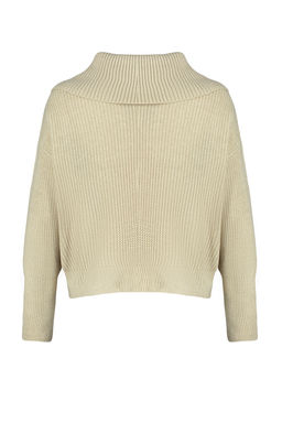 Tas Genis Kal?p Devrik Yaka Fermuarl? Triko H?rka TWOAW24HI00072