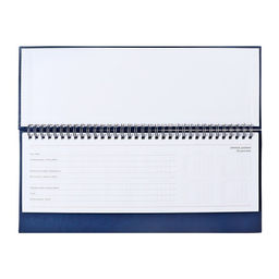 Планинг недатированный 100 х 300 мм, 56 листов, на гребне, обложка из искусственной кожи, синий - Calligrata фото 3