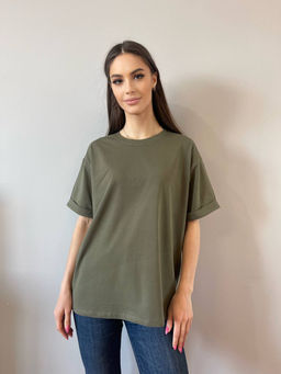 K10391 Футболка OVER SIZE ХАКИ