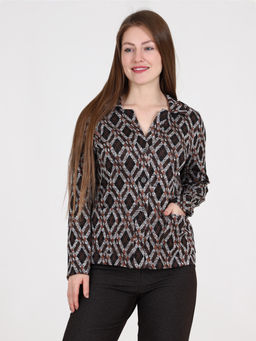 Жакет трикотажный с карманами коричневый - Odis фото 12