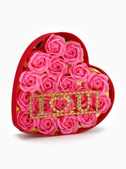 18 мыльных розовых роз с надписью в коробке - SB BEAUTY фото 5