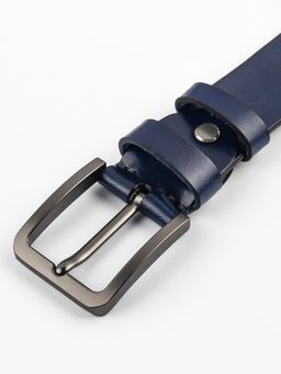 Мужской кожаный ремень Dierhoff ДРК 3057/2-40 Синий - Sergio valentini фото 8