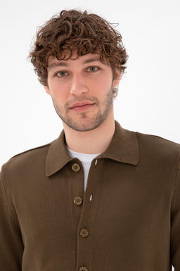 Мужской хаки базовый трикотаж кардиган Неожиданная скидка в корзине - U.s. polo assn фото 2